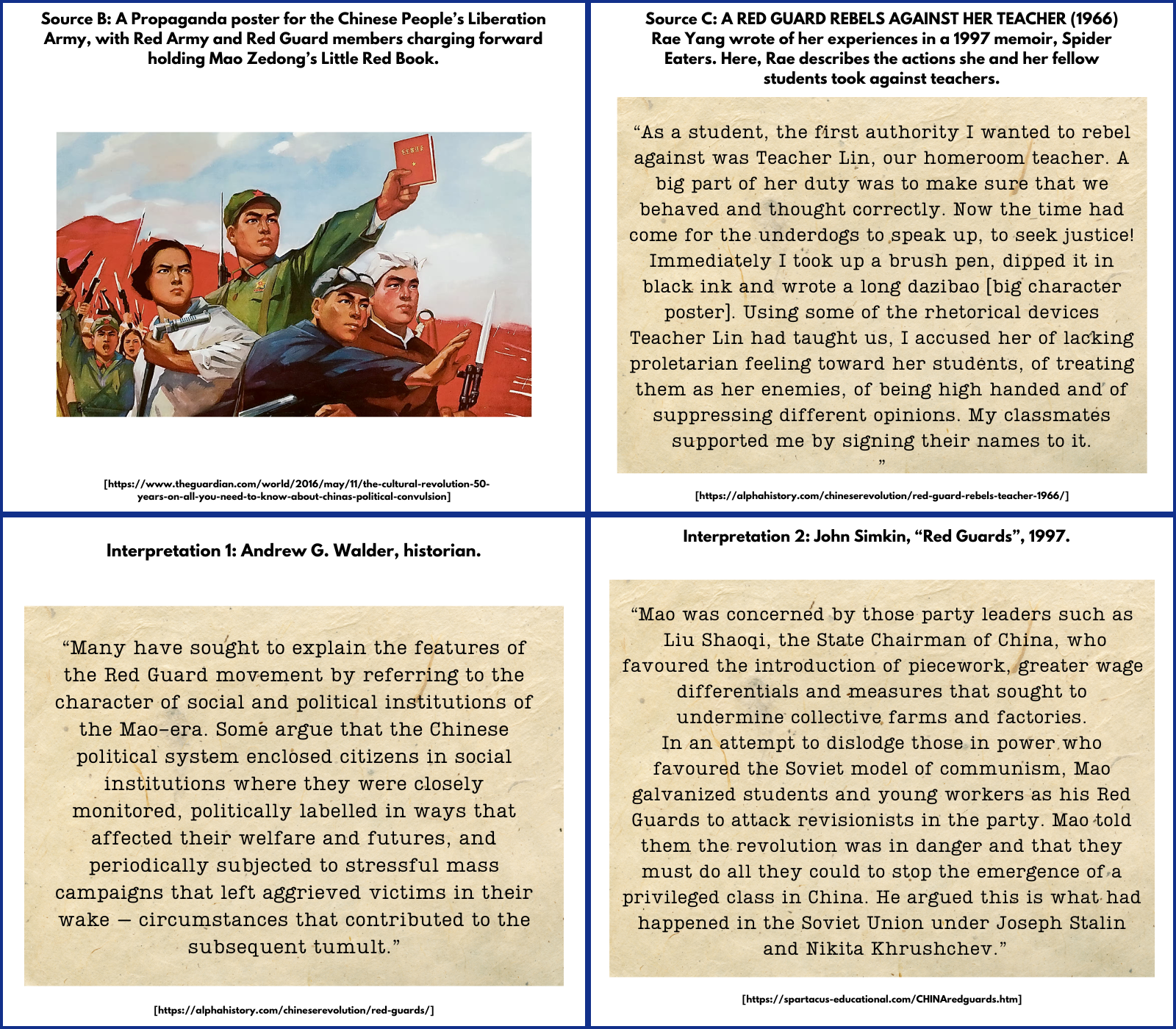 Red Guard Statements Interpretations red guards – Classroom 42